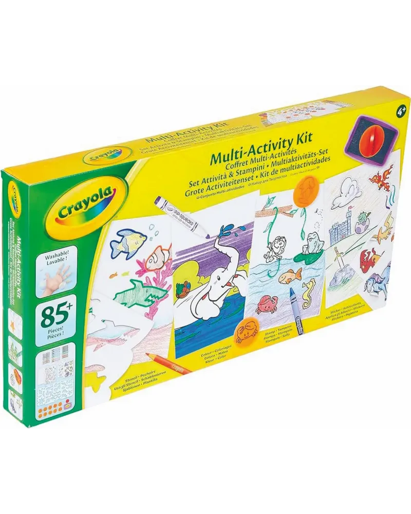 COFFRET MULTI ACTIVITES 100 PIECES  4 activités : pochoirs, coloria...