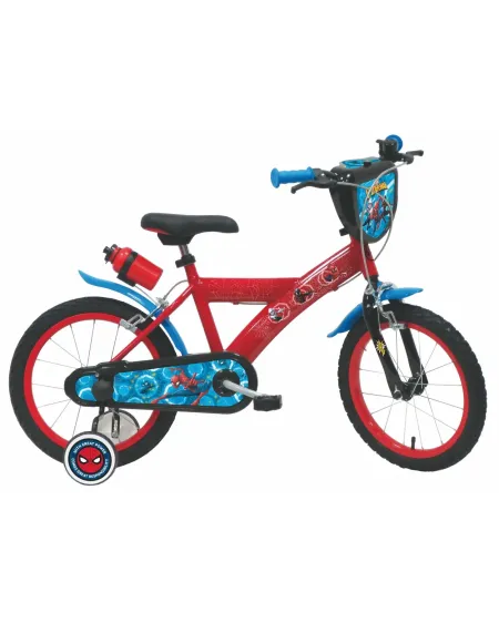 VELO 16" SPIDERMAN GOURDE  Roues gonflables, 2 freins et gourde. DN...