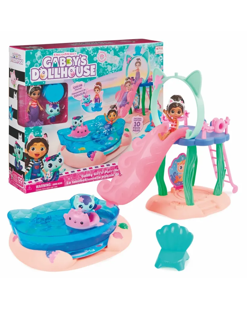 GABBY LA PISCINE  Nombreux accessoires inclus dont 2 figurines-sirè...