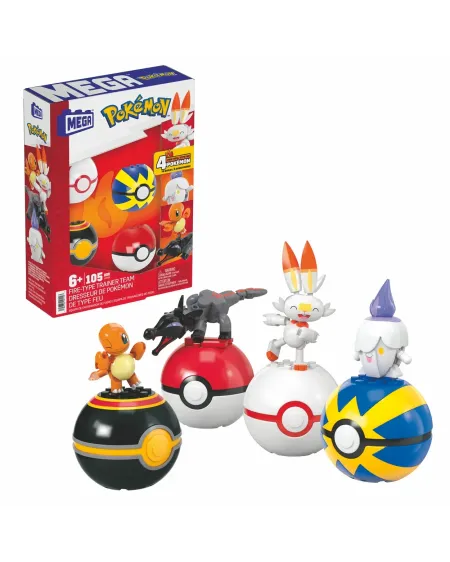 4 POKEMON 4 BOULES ET 4 PERS.  Contient 4 figurines Pokémon de type...