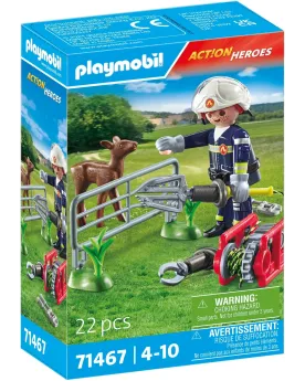 POMPIER AVEC FAON A SAUVER   PMB71467 PLAYMOBIL Âge Minimum: 4A -Âg...