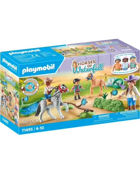 CAVALIERS AVEC PONEYS ET SAUT D'OBSTACLE   PMB71495 PLAYMOBIL Âge M...