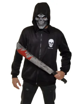 SWEAT ET MASQUE ADULTE SQUELETTE TUEUR  -30.00% appliqué lors de la...