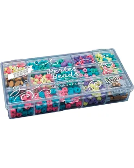 BOITE PERLES BOIS COULEUR  15 sortes de perles en bois pour créer d...