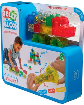 JELLY BLOX VEHICULE KIT  35 blocs souples pour construire des chose...
