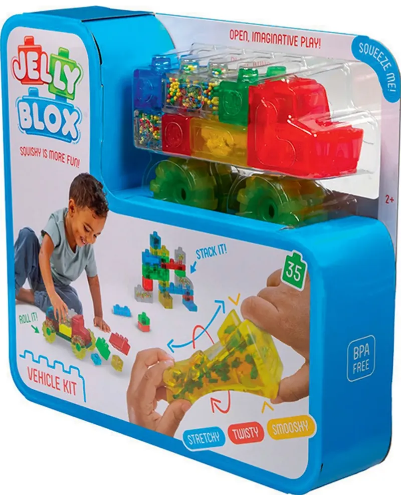 JELLY BLOX VEHICULE KIT  35 blocs souples pour construire des chose...