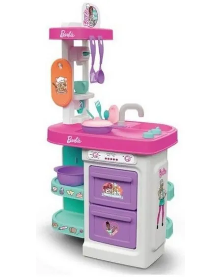 CUISINE BARBIE Double face avec 1 évier, 2 taques de cuisson, 1 fri...