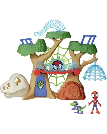 SPIDEY BASE FORESTIERE DINO WEB  Comprend 1 plate-forme piégée, 1 c...