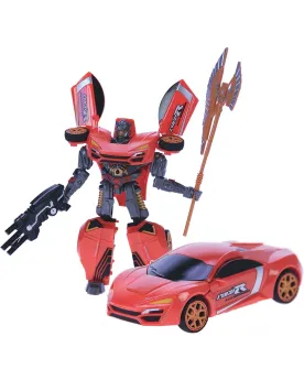 ROBOT TRANSFORMABLE EN VOITURE ASS.  Avec effets sonores et lumineu...