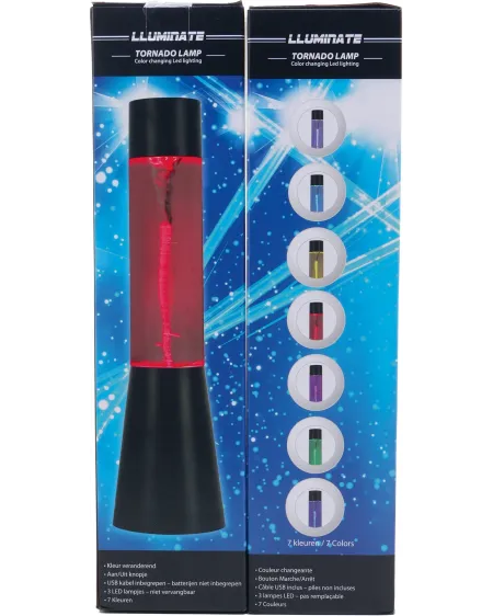 LAMPE TORNADO 32.5CM LEDS 4 COL.  33 H cm. Une lampe relaxante qui ...