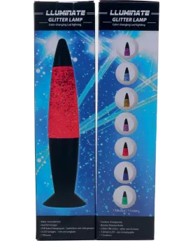 LAMPE GLITTER LED 33CM LEDS  34 H cm. Une lampe relaxante qui chang...