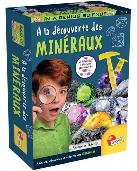 I AM A GENIUS DECOUVERTE DES MINERAUX Creuse le bloc à la recherche...