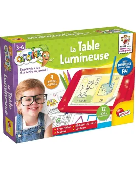 LA TABLE LUMINEUSE  32 fiches pour apprendre l'alphabet, l'écriture...