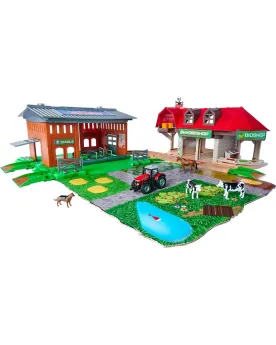 FERME 2 BATIMENTS + VEH. + ANIMAUX  2 bâtiments, 1 tracteur et des ...