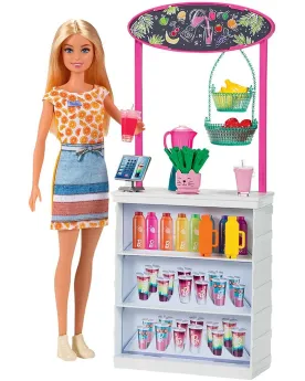 BARBIE SMOOTHIES BAR  10 accessoires dont des gobelets qui changent...