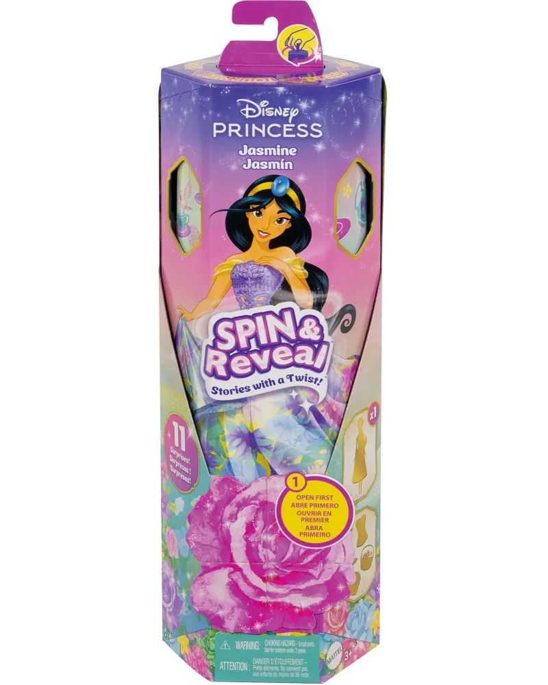 DISNEY PRINCESSE SPIN AND REVEAL JASMINE  Déballe le tube mystérieu...