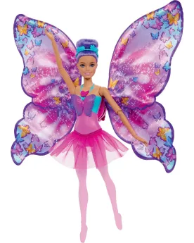BARBIE BUTTERFLY DANCER  Appuie sur son collier pour voir sa jupe s...