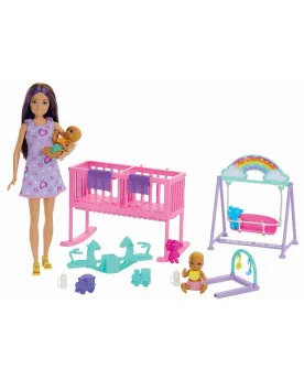 BARBIE LA NURSERIE DE SKIPPER + BB +ACC  Skipper doit s'occuper des...