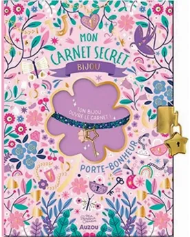 CARNET SECRET BIJOU PORTE-BONHEUR  Le cadenas s'ouvre grâce à la cl...