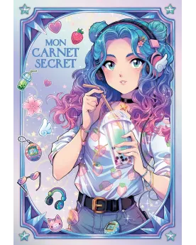 MON CARNET SECRET MANGA HOLOGRAPHIQUE  Effet holographique sur la c...
