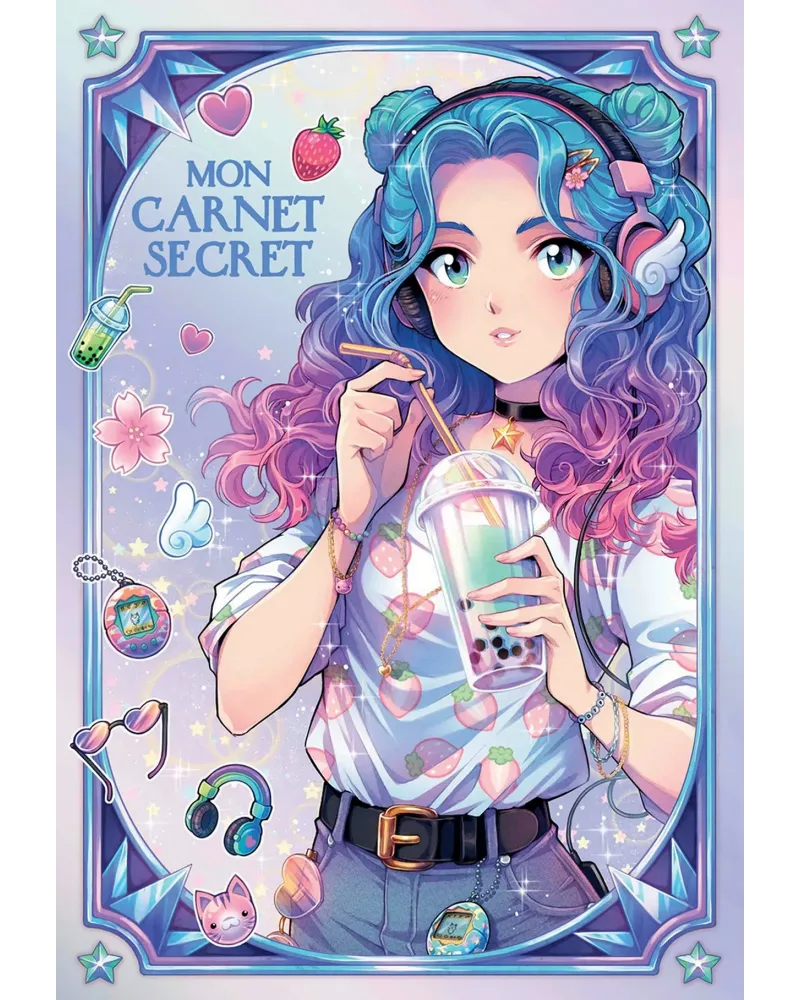 MON CARNET SECRET MANGA HOLOGRAPHIQUE  Effet holographique sur la c...