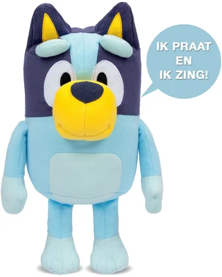 BLUEY PELUCHE PARLANTE  33 cm. Dit 9 phrases et chante la chanson t...