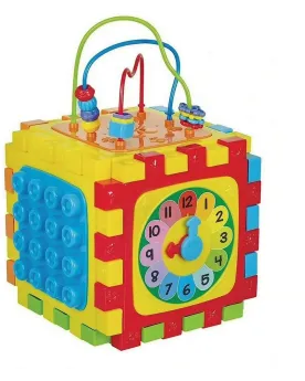 CUBE D'ACTIV 25CM 6EN1  25 cm. 6 faces d'activités pour jouer en cu...