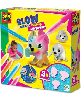 3 CHIENS A DECORER 4 FEUTRES A SOUFFLER 3 chiens au pelage doux à d...