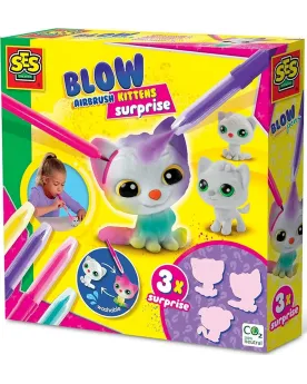 3 CHATS A DECORER 4 FEUTRES A SOUFFLER 3 chats au pelage doux à déc...