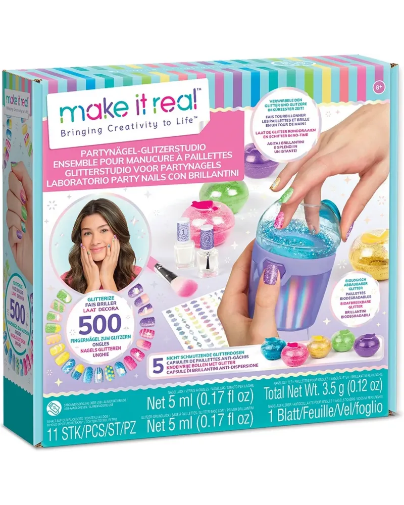 MAKE IT REAL SET DE MANUCURE A PAILLETTE Une manucure qui brille de...