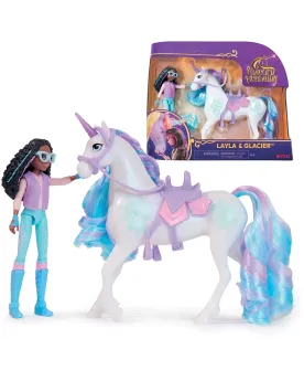 UNICORN ACADEMY LAYLA&GLACIER  Poupée articulée de 11 cm accompagné...