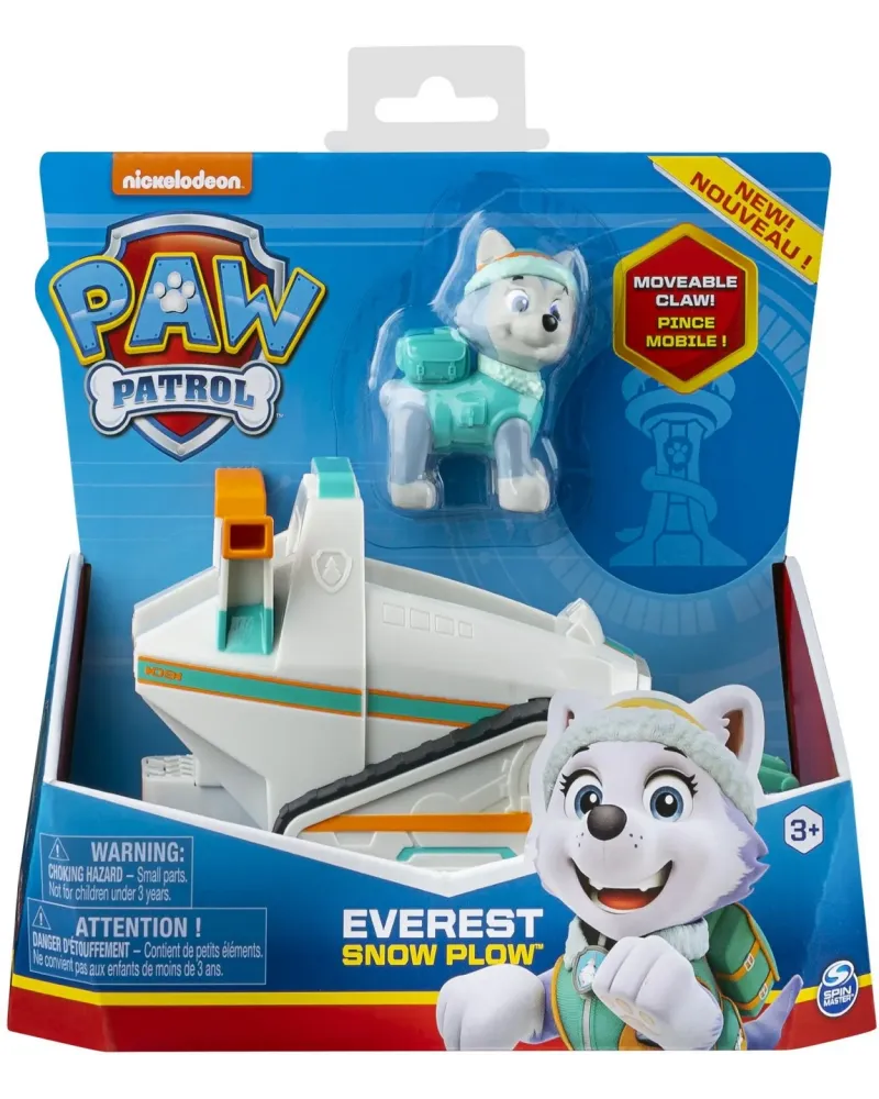 PAW PATROL BASIC VEHICULE EVEREST  Avec 1 figurine à collectionner....