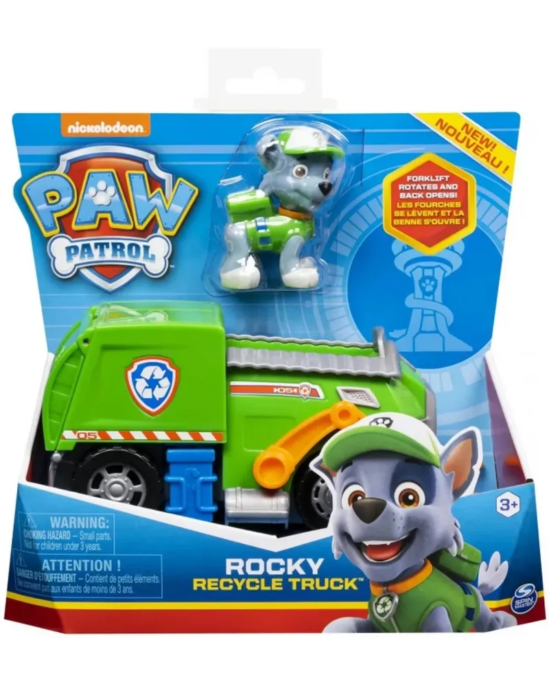 PAW PATROL BASIC VEHICULE ROCKY  Avec 1 figurine à collectionner. A...