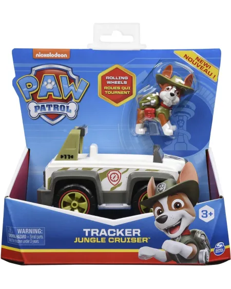 PAW PATROL BASIC VEHICULE TRACKER  Avec 1 figurine à collectionner....
