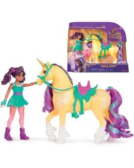 UNICORN ACADEMY AVA&LEAF  Poupée articulée de 11 cm accompagnée de ...