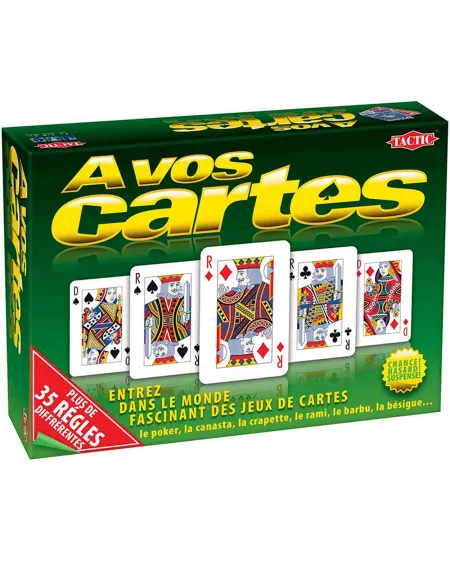 A VOS CARTES  Plus de 35 règles de jeux de cartes.. 2 paquets de 52...