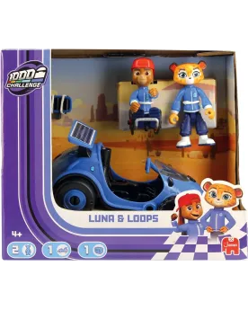 1000 BORNES CHALLENGE LUNA&LOOPS  1 véhicule et 2 figurines articul...