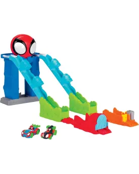 SPIDEY QG + RAMPES  Monte au sommet du parking à l'aide de l'ascens...