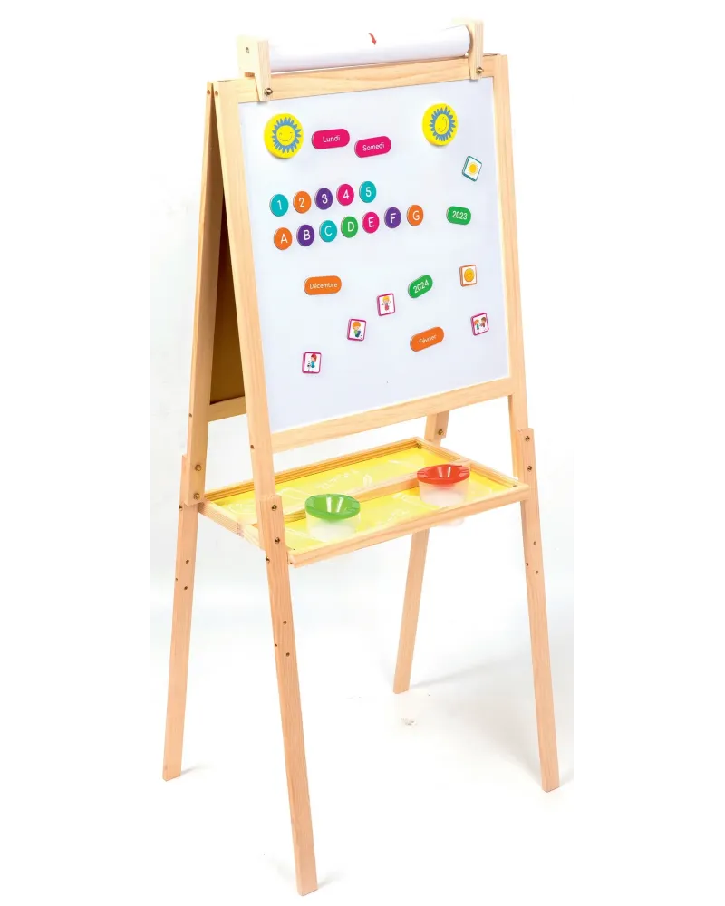 TABLEAU DES ARTISTES DOUBLE FACE MAGN.  En bois. 1 face ardoise et ...