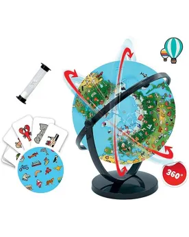 GLOBE CHERCHE ET TROUVE 300 CARTES  20 cm. 300 cartes avec des dess...