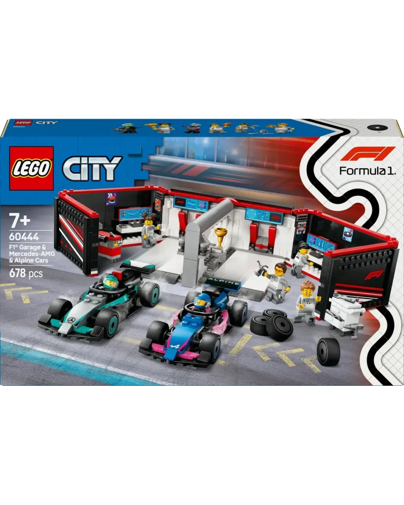 GARAGE DE F1 - MERCEDES-AMG ET ALPINE   LEG60444 LEGO Âge Minimum: ...