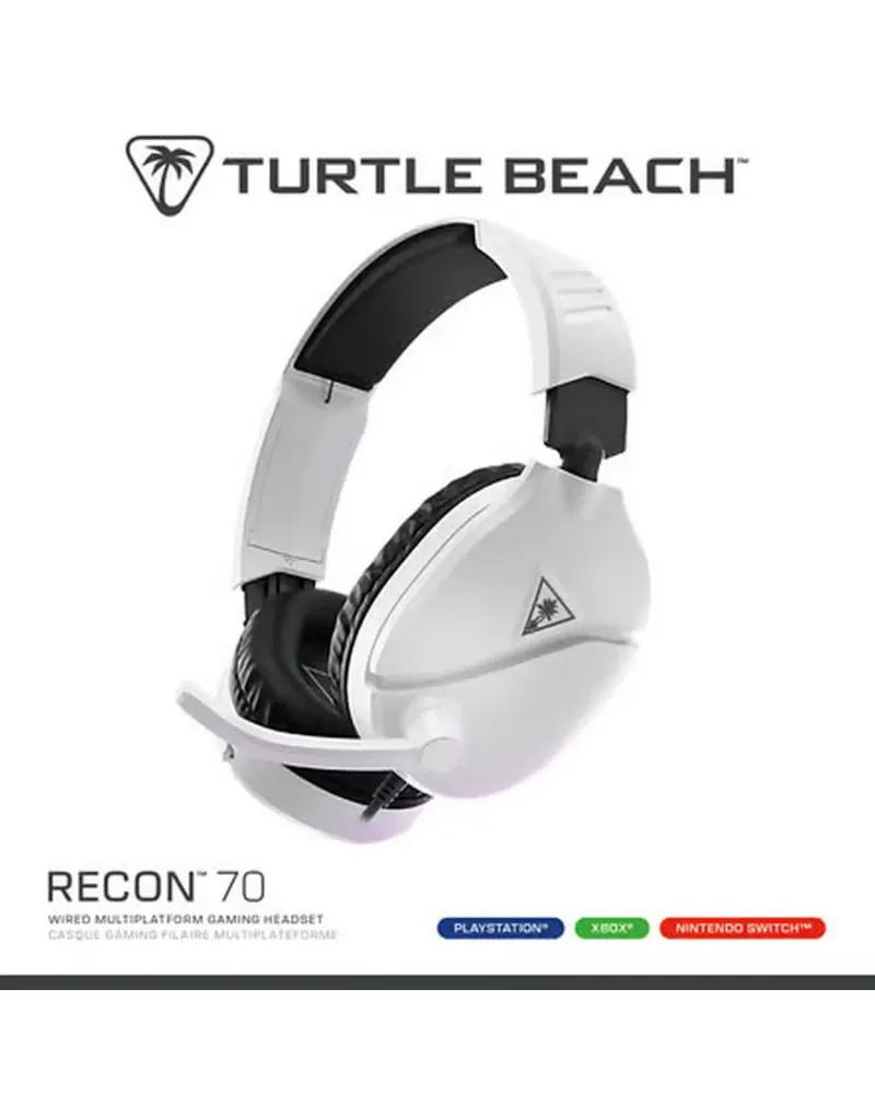 CASQUE TURTLE BEACH RECON 70 BLANC  Compatible : PS5, PS4, Switch, ...