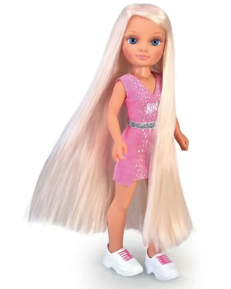 NANCY CHEVEUX EXTRA LONGS + ACC.  45 cm. Essaie plusieurs styles de...