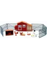 POULAILLER L/S  1 enclos, des poules, 1 coq et des poussins. NWR051...