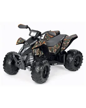 QUAD POLARIS OUTLAW CAMOUFLAGE 12V 8AMP  Batterie 12 V. Lecteur MP3...