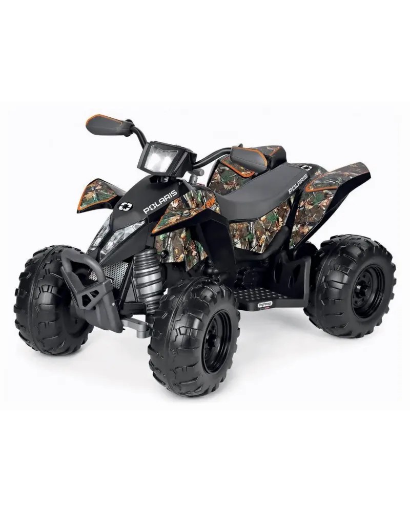 QUAD POLARIS OUTLAW CAMOUFLAGE 12V 8AMP  Batterie 12 V. Lecteur MP3...