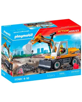 PELLETEUSE MECANIQUE AVEC OUVRIER ET ACC   PMB71749 PLAYMOBIL Âge M...