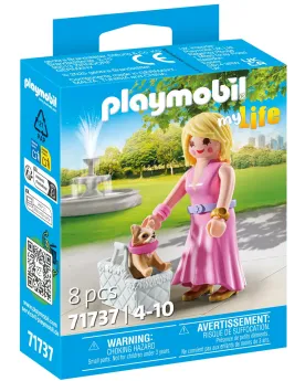 DAME AVEC CHIHUAHUA ET PANIER   PMB71737 PLAYMOBIL Âge Minimum: 4A ...