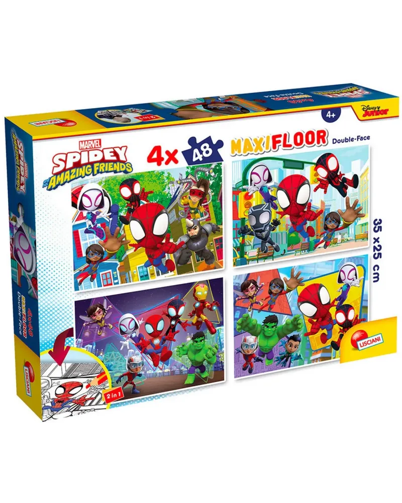 DISNEY PUZZLE MAXIFLOOR 4X48PCES SPIDEY