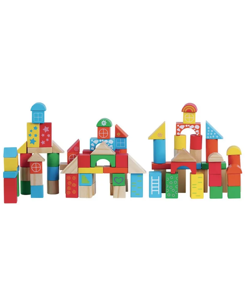 100 BLOCS BOIS COLORES/NATUREL